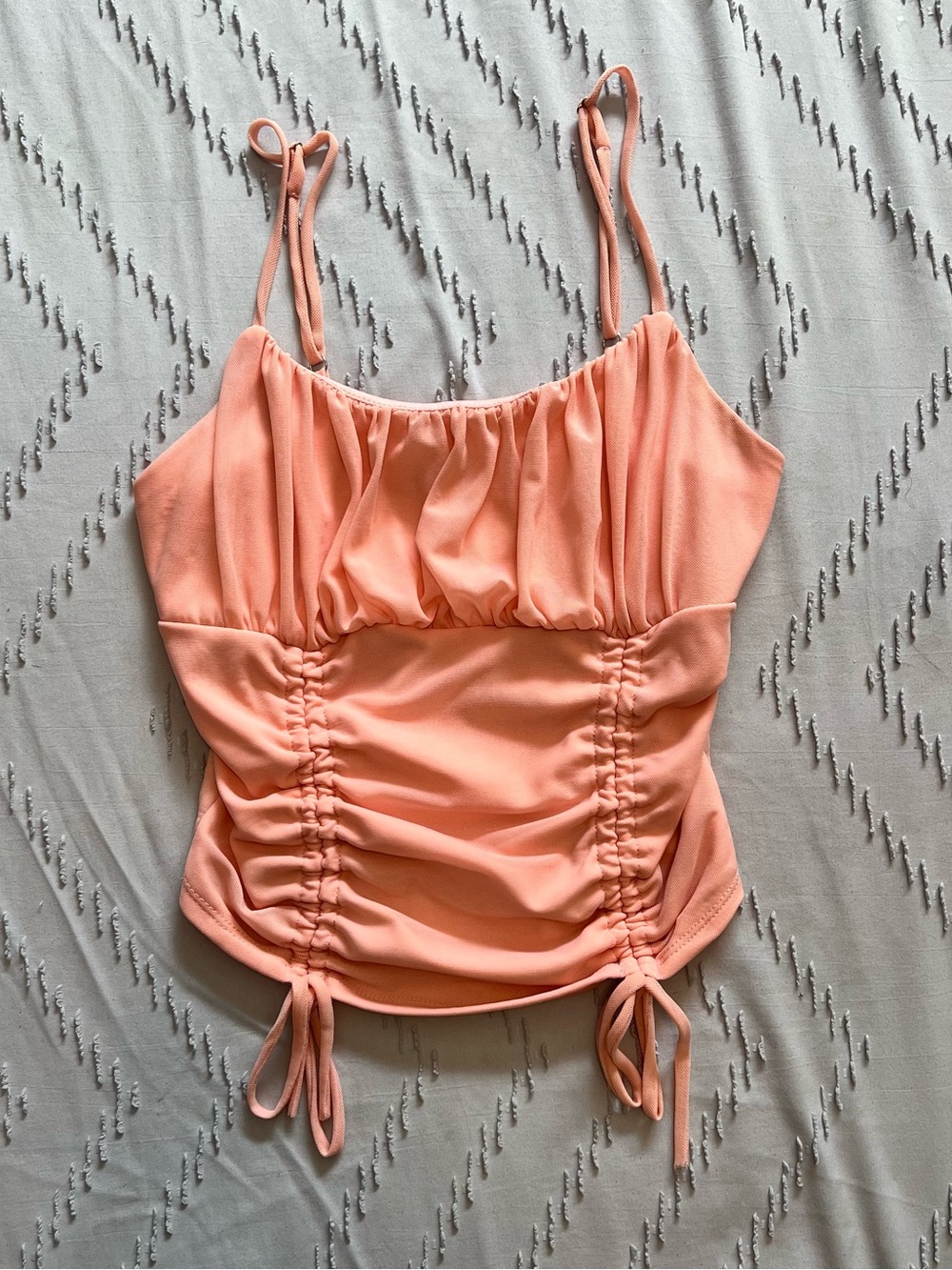 Active USA Pink Ruched Cami Tank Top Y2K Small - Picture 3 of 5